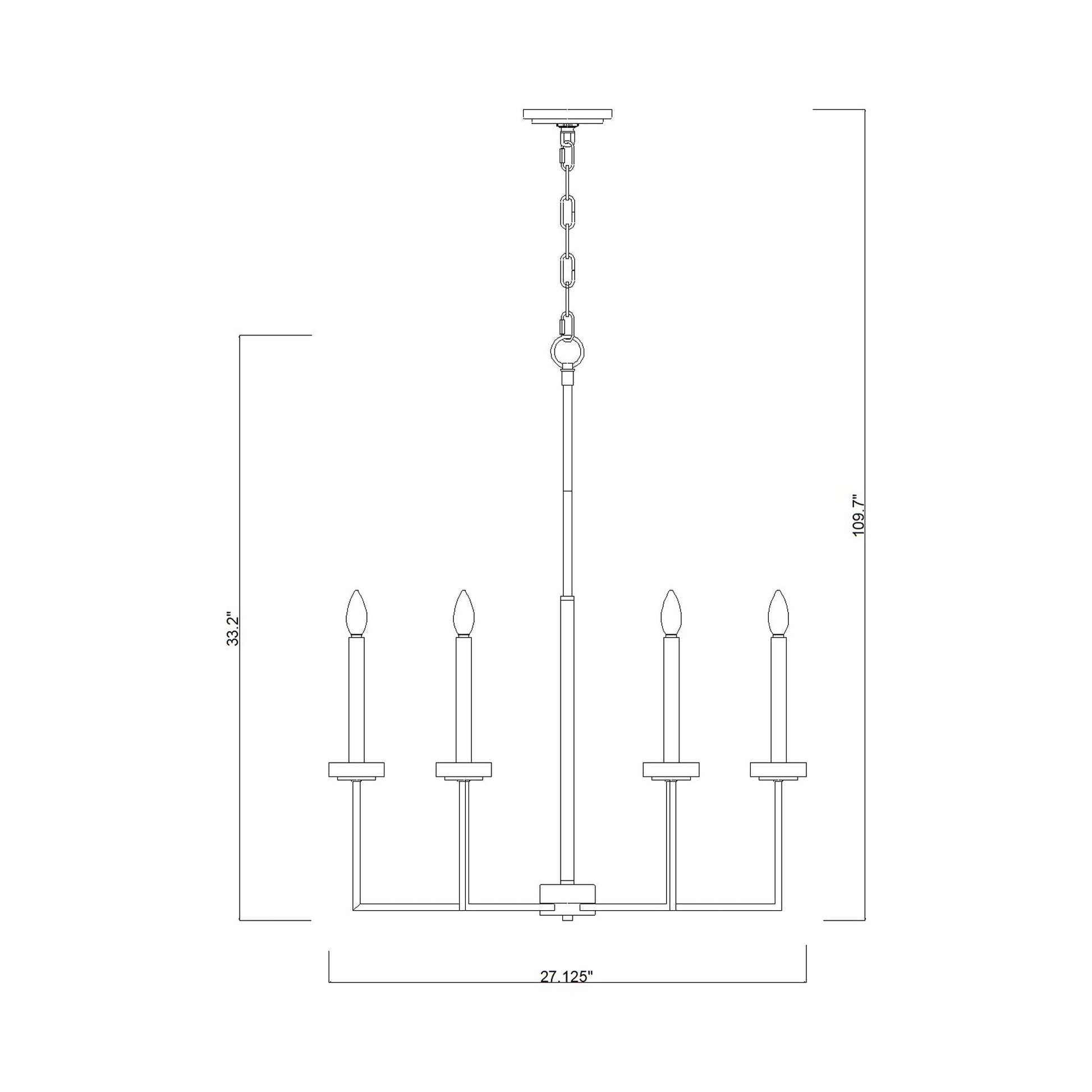 Gaultier Chandelier - line drawing.