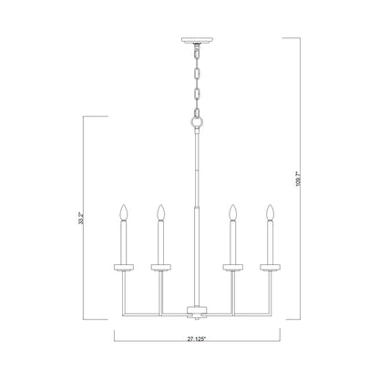 Gaultier Chandelier - line drawing.