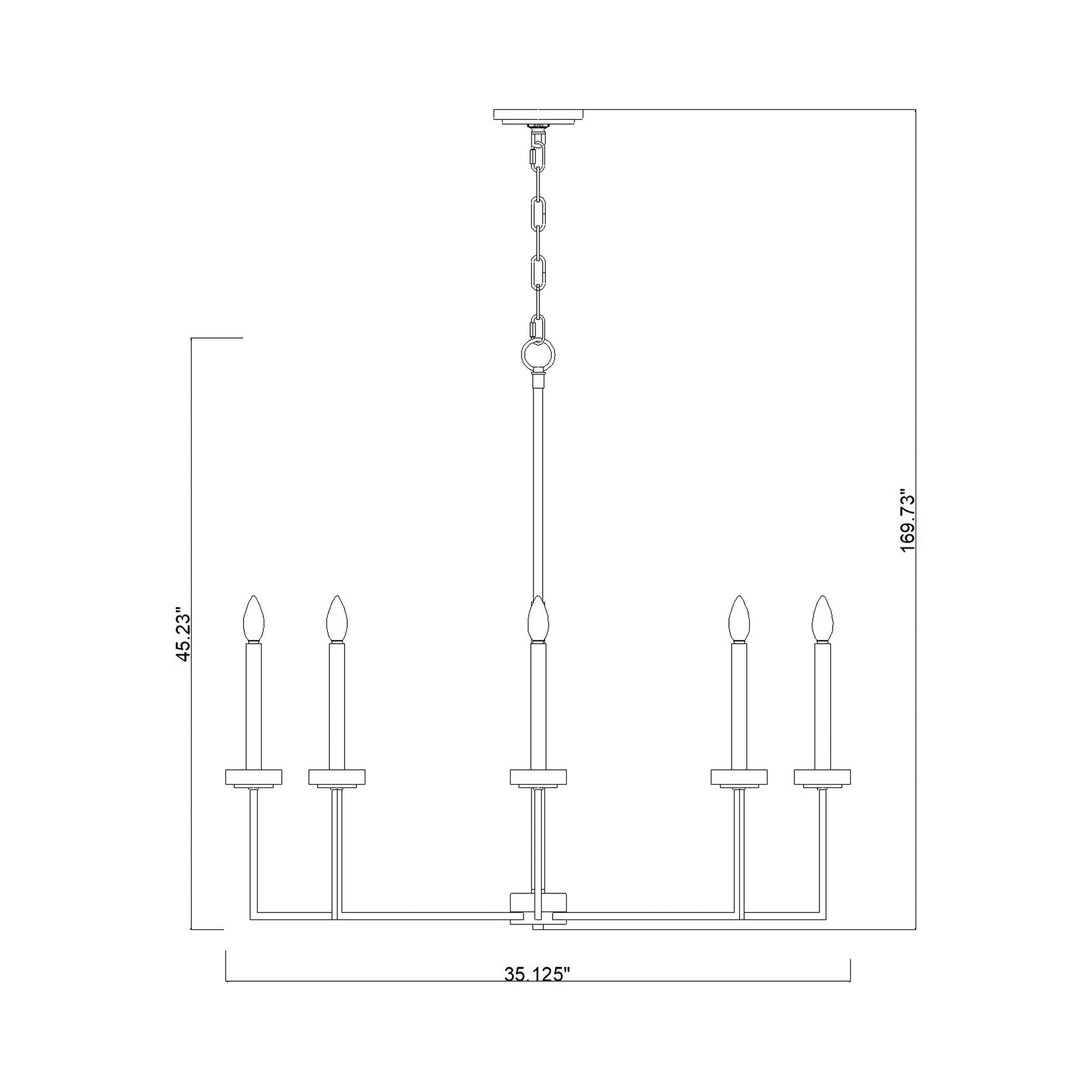 Gaultier Chandelier - line drawing.