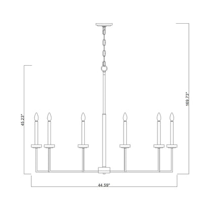 Gaultier Chandelier - line drawing.