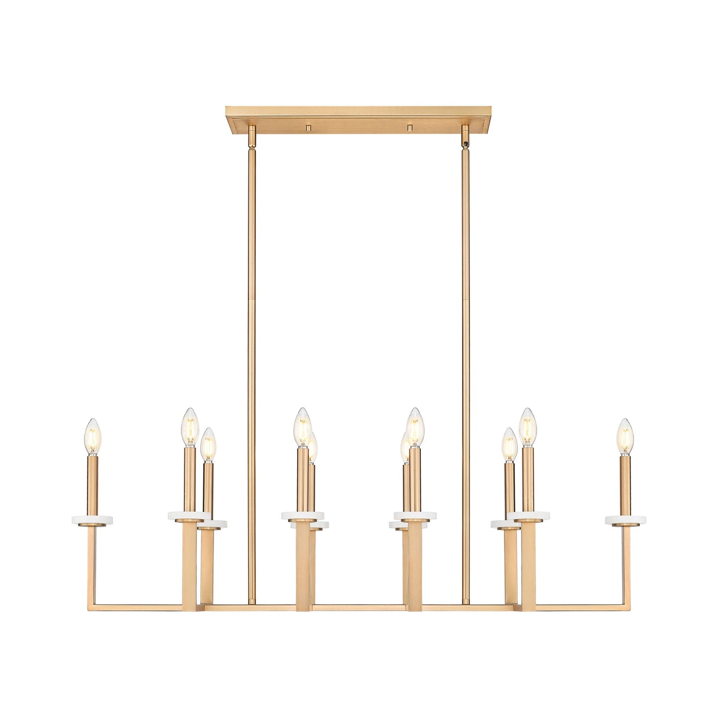 Gaultier Linear Chandelier in Modern Gold (10-Light).