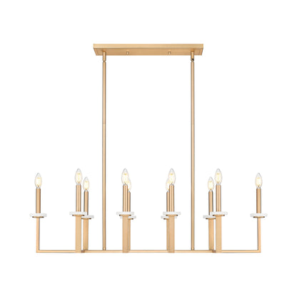 Gaultier Linear Chandelier in Modern Gold (10-Light).