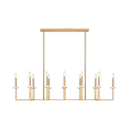 Gaultier Linear Chandelier in Modern Gold (12-Light).
