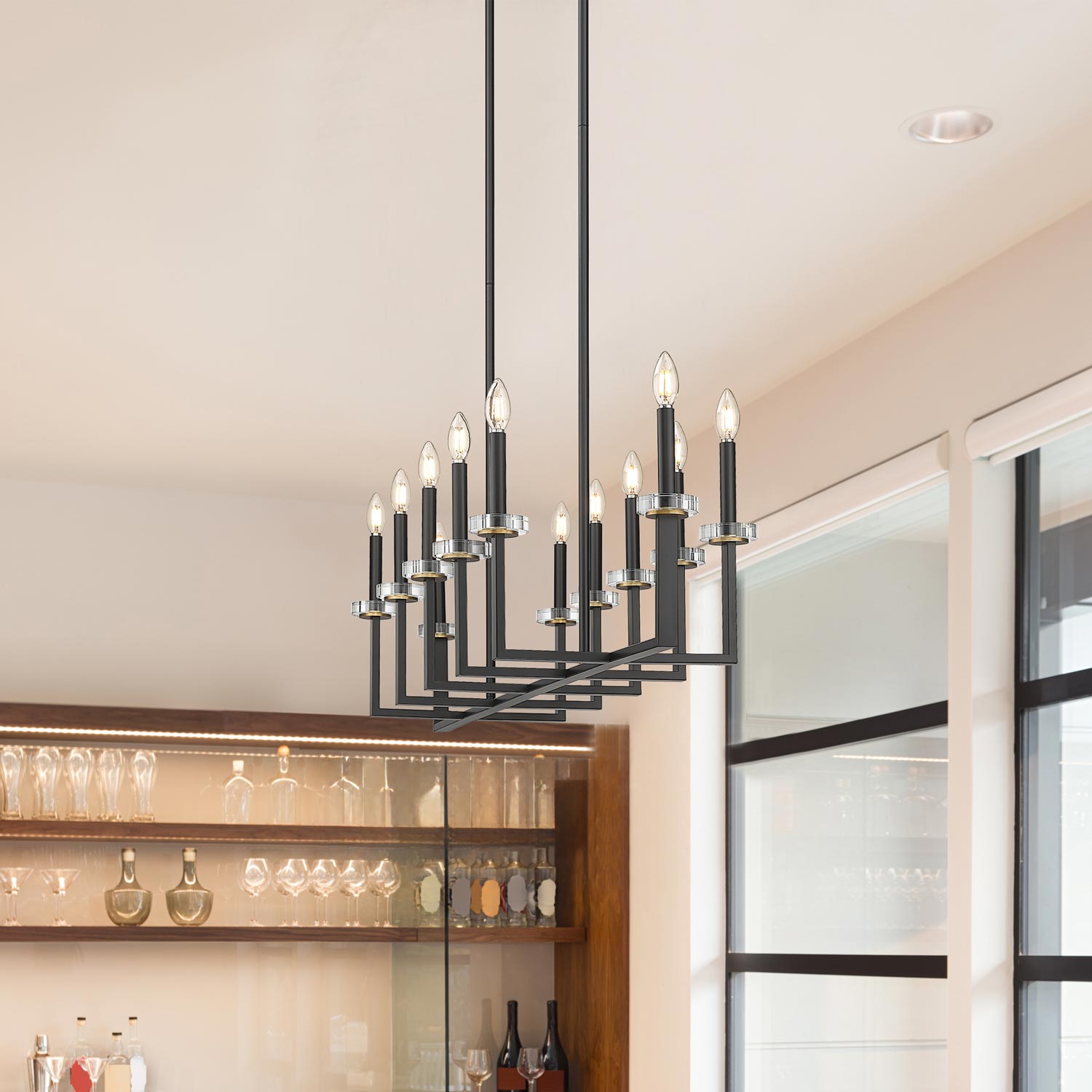 Gaultier Linear Chandelier in Detail.