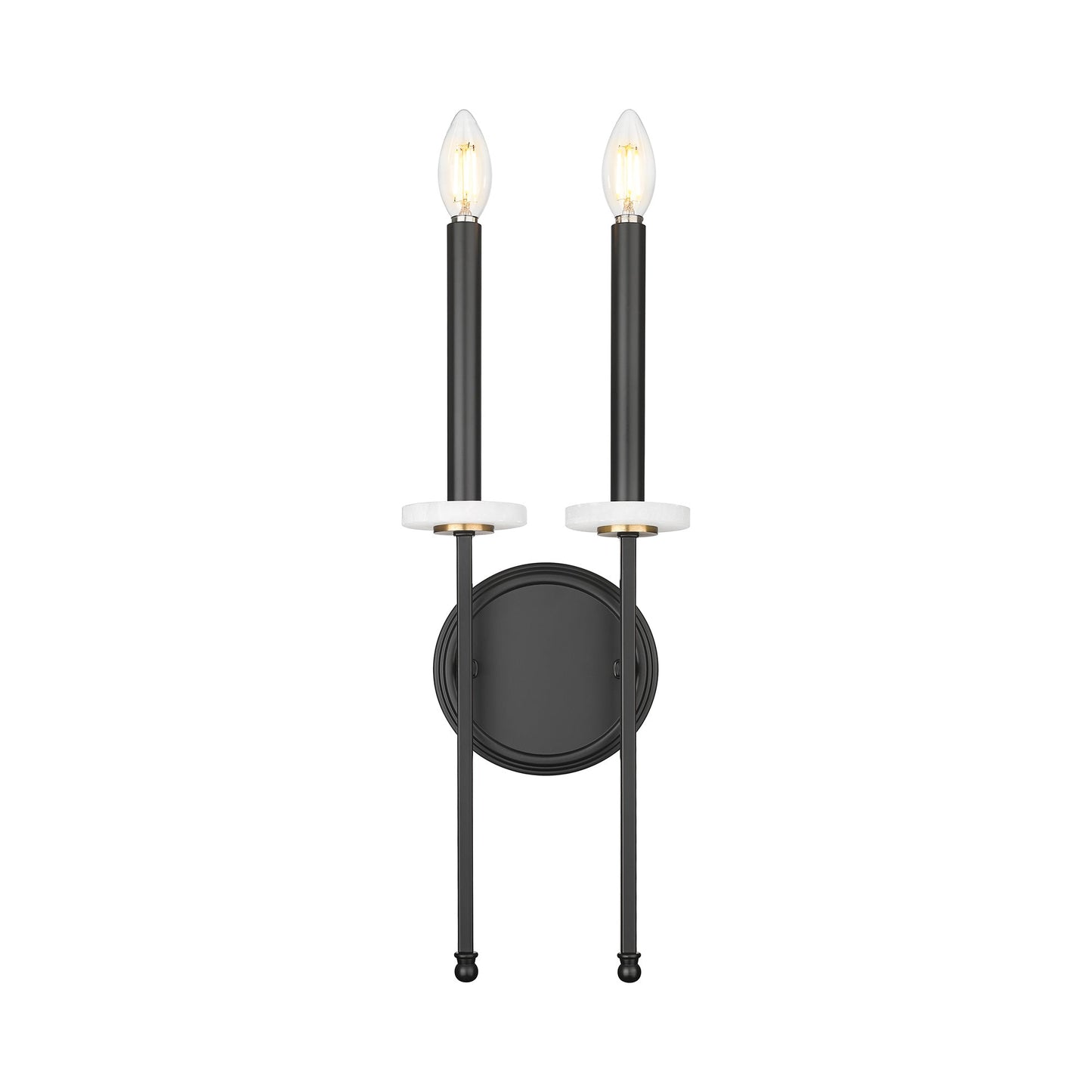 Gaultier Wall Light in Matte Black/Modern Gold (2-Light).