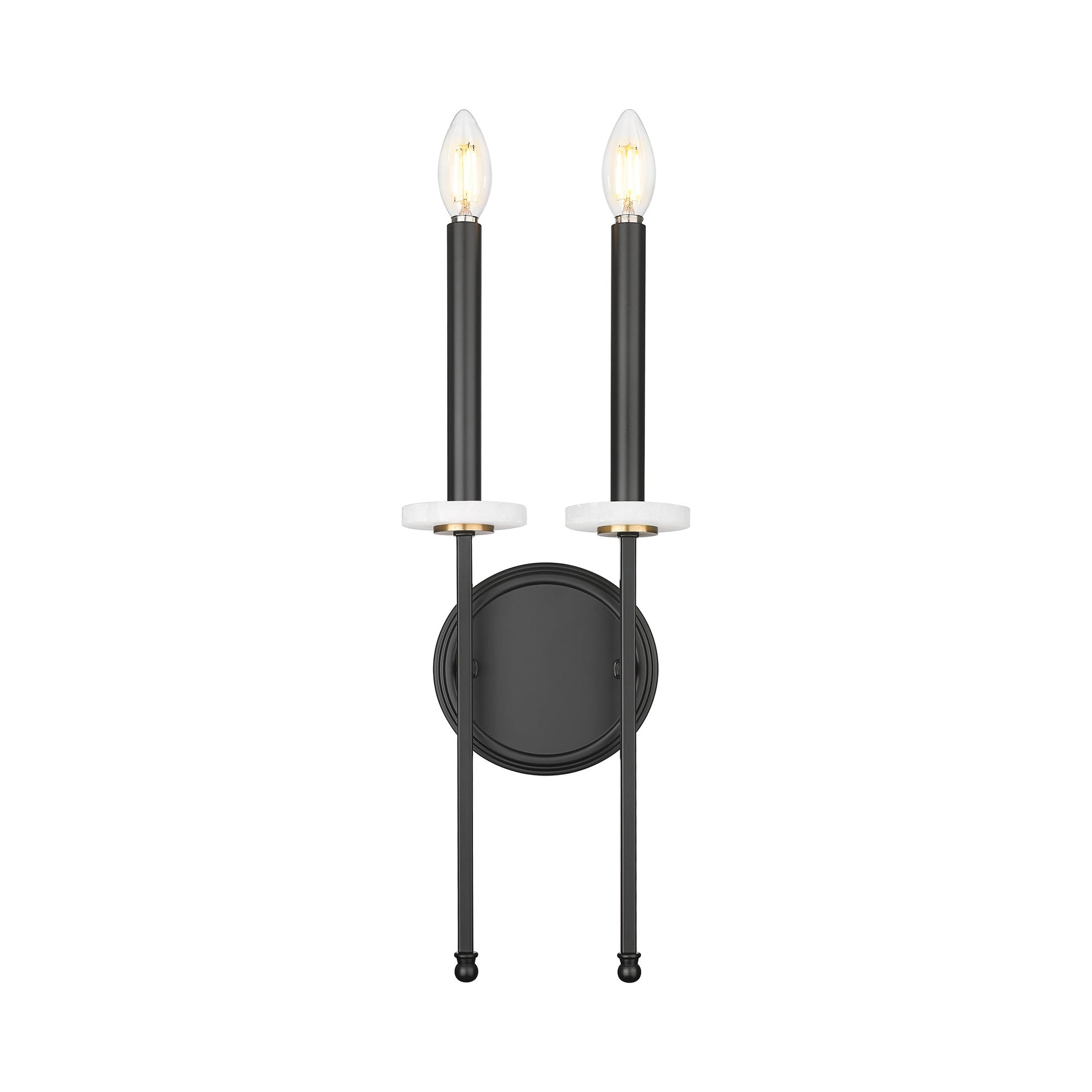 Gaultier Wall Light in Matte Black/Modern Gold (2-Light).