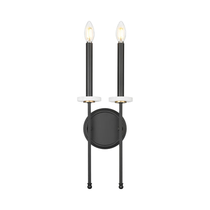 Gaultier Wall Light in Matte Black/Modern Gold (2-Light).