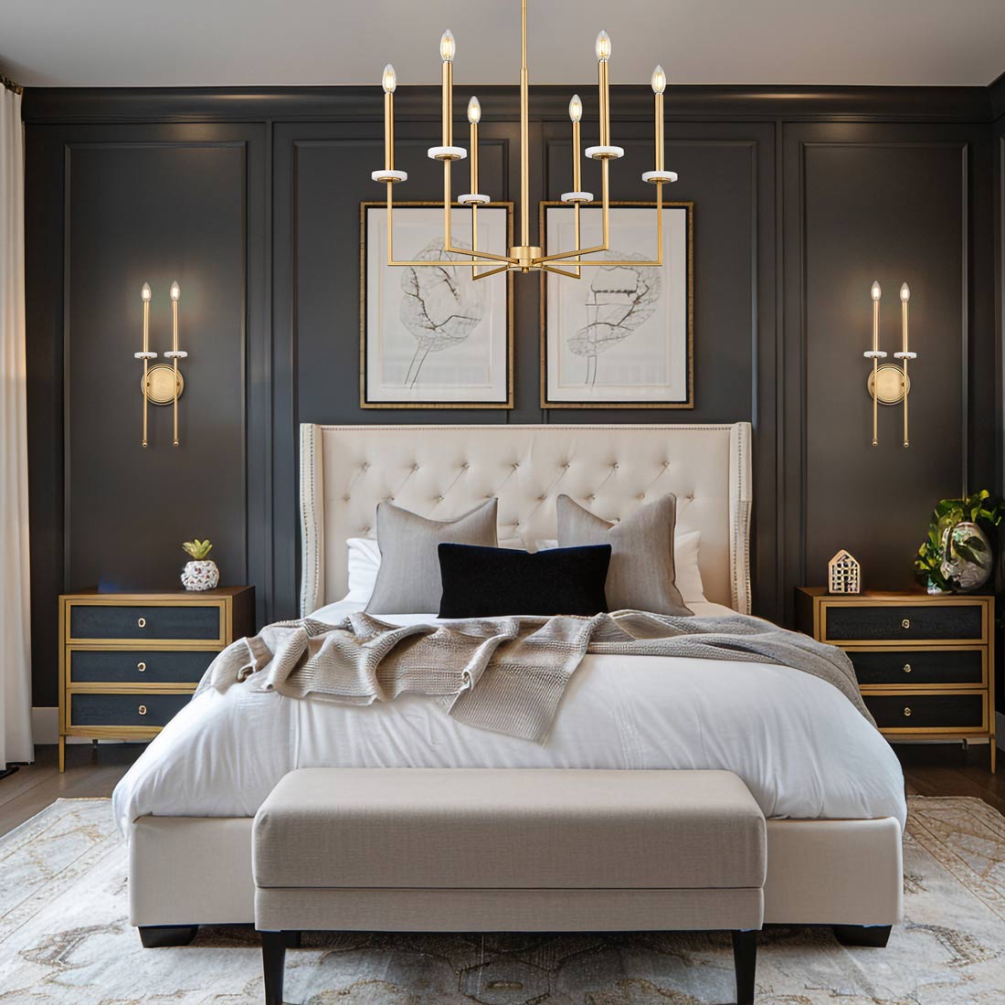 Gaultier Wall Light in bedroom.