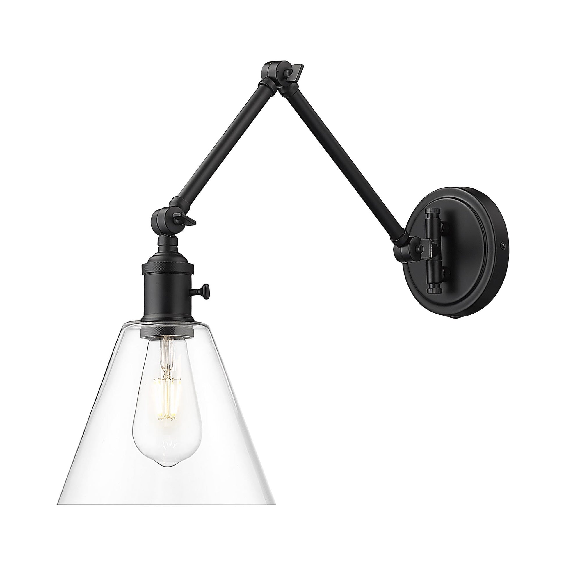 Gayson Wall Light in Matte Black (7.75-Inch).