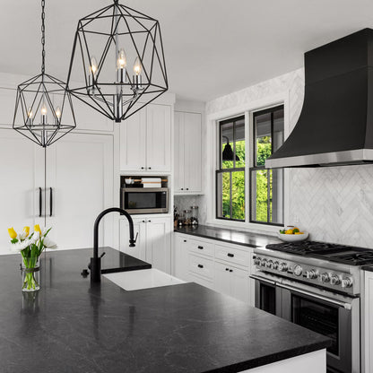 Geo Chandelier in kitchen.