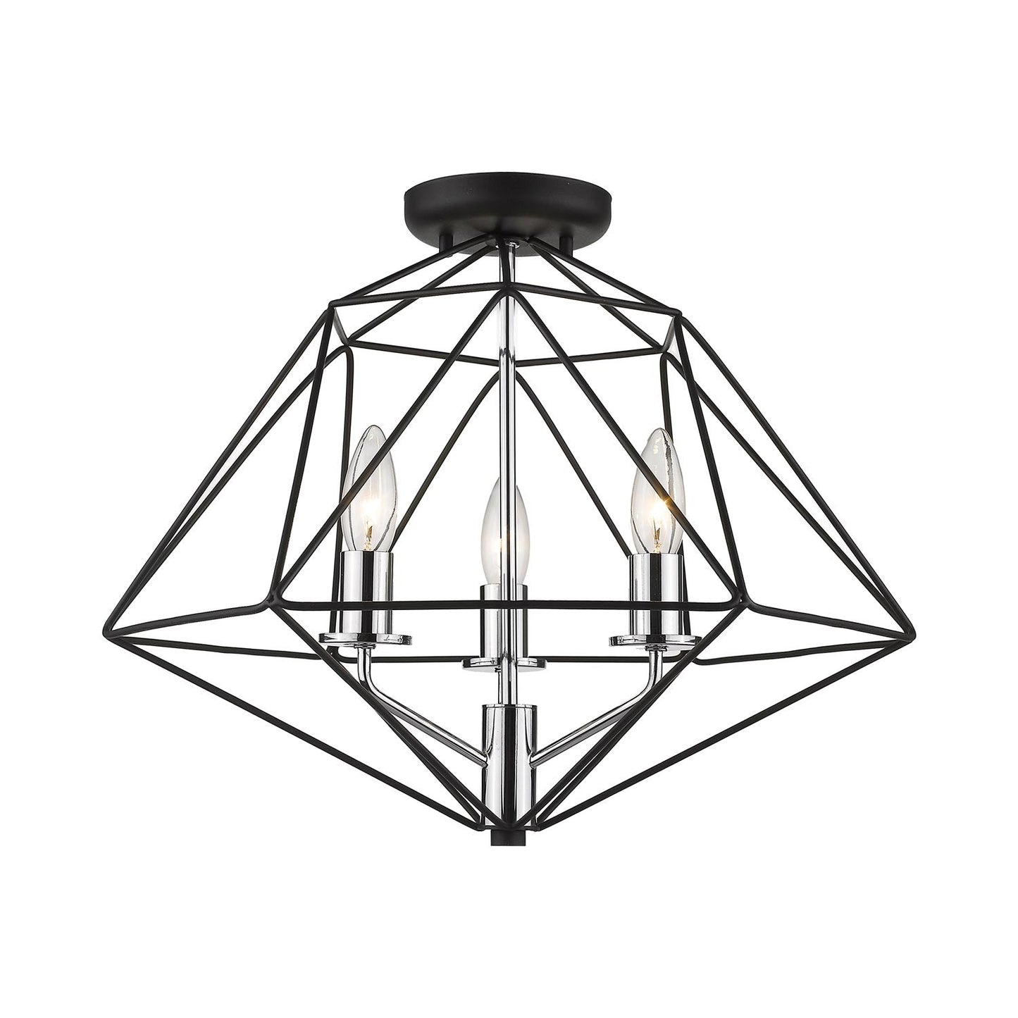 Geo Semi Flush Mount Ceiling Light in Detail.