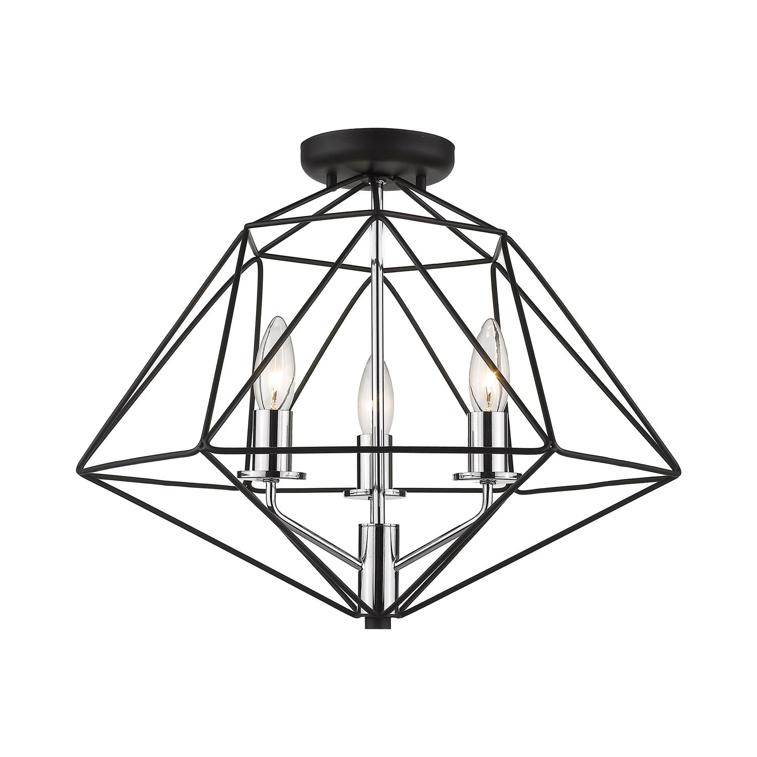 Geo Semi Flush Mount Ceiling Light in Detail.