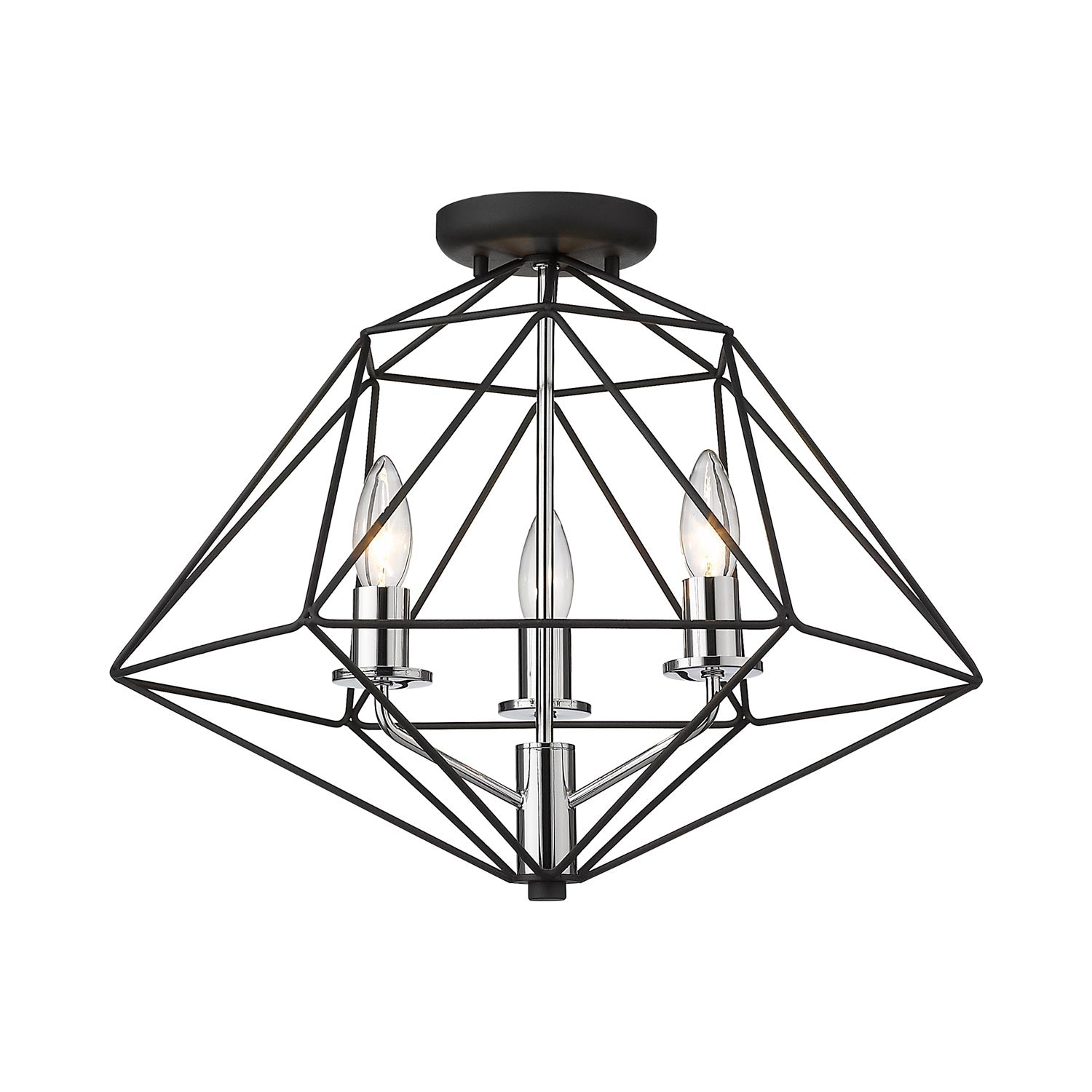 Geo Semi Flush Mount Ceiling Light in Detail.