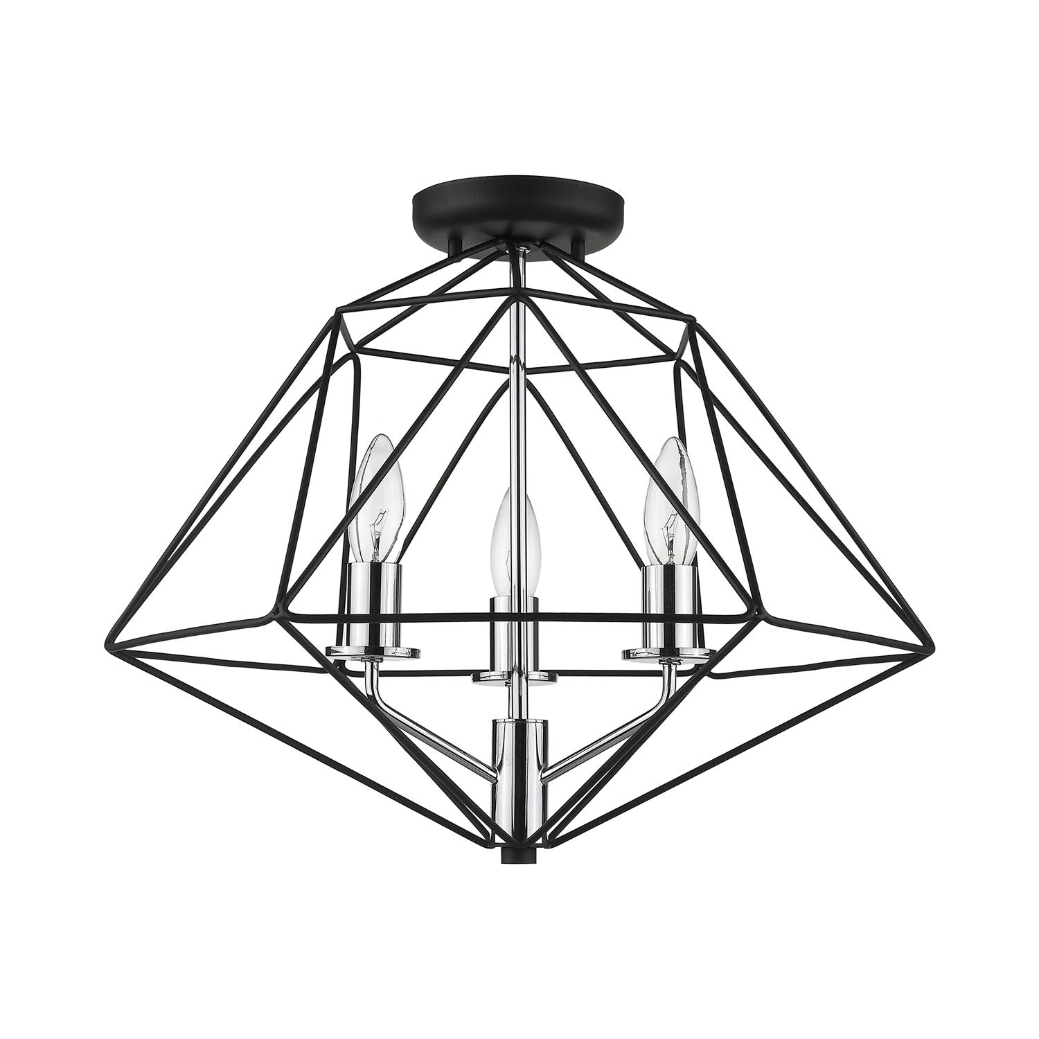 Geo Semi Flush Mount Ceiling Light in Detail.