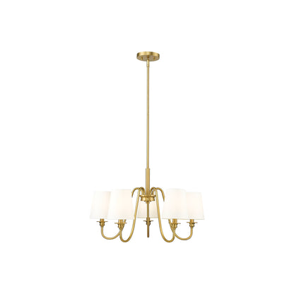 Gianna Chandelier in Modern Gold (26-Inch/5-Light).