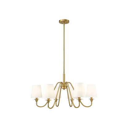 Gianna Chandelier in Modern Gold (32-Inch/6-Light).