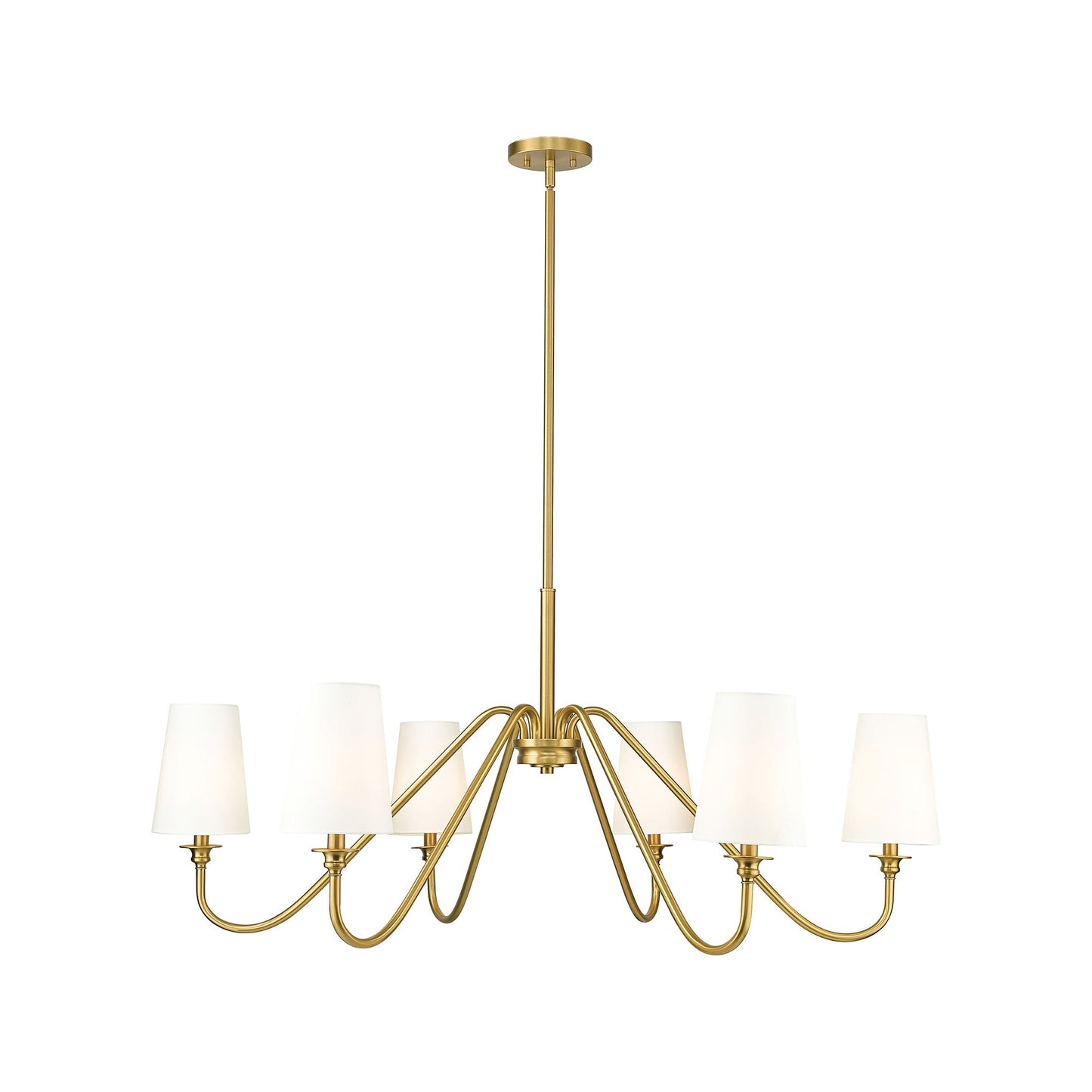 Gianna Chandelier in Modern Gold (46-Inch/6-Light).