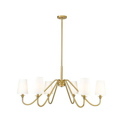 Gianna Chandelier in Modern Gold (46-Inch/6-Light).