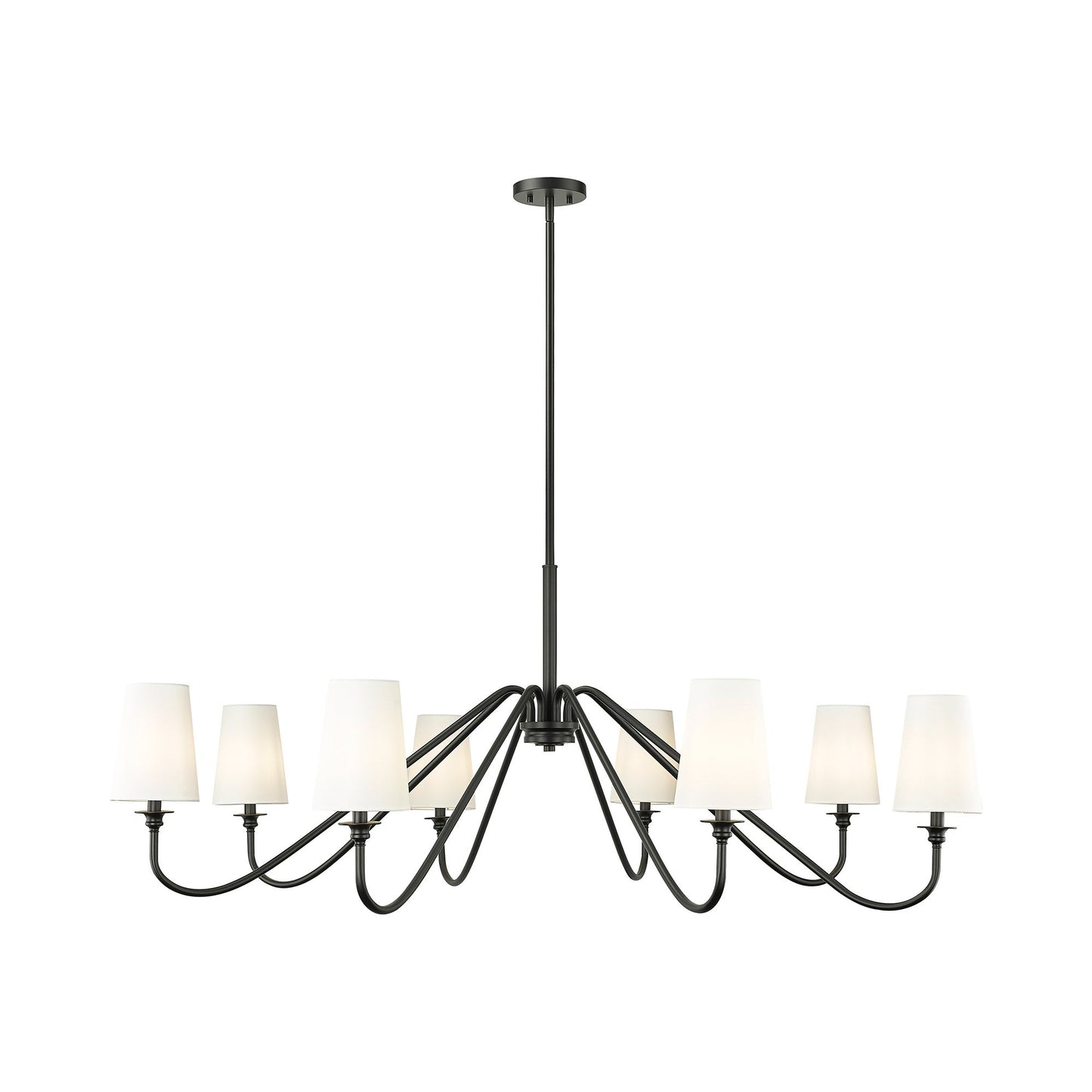 Gianna Chandelier in Matte Black (60.25-Inch/8-Light).