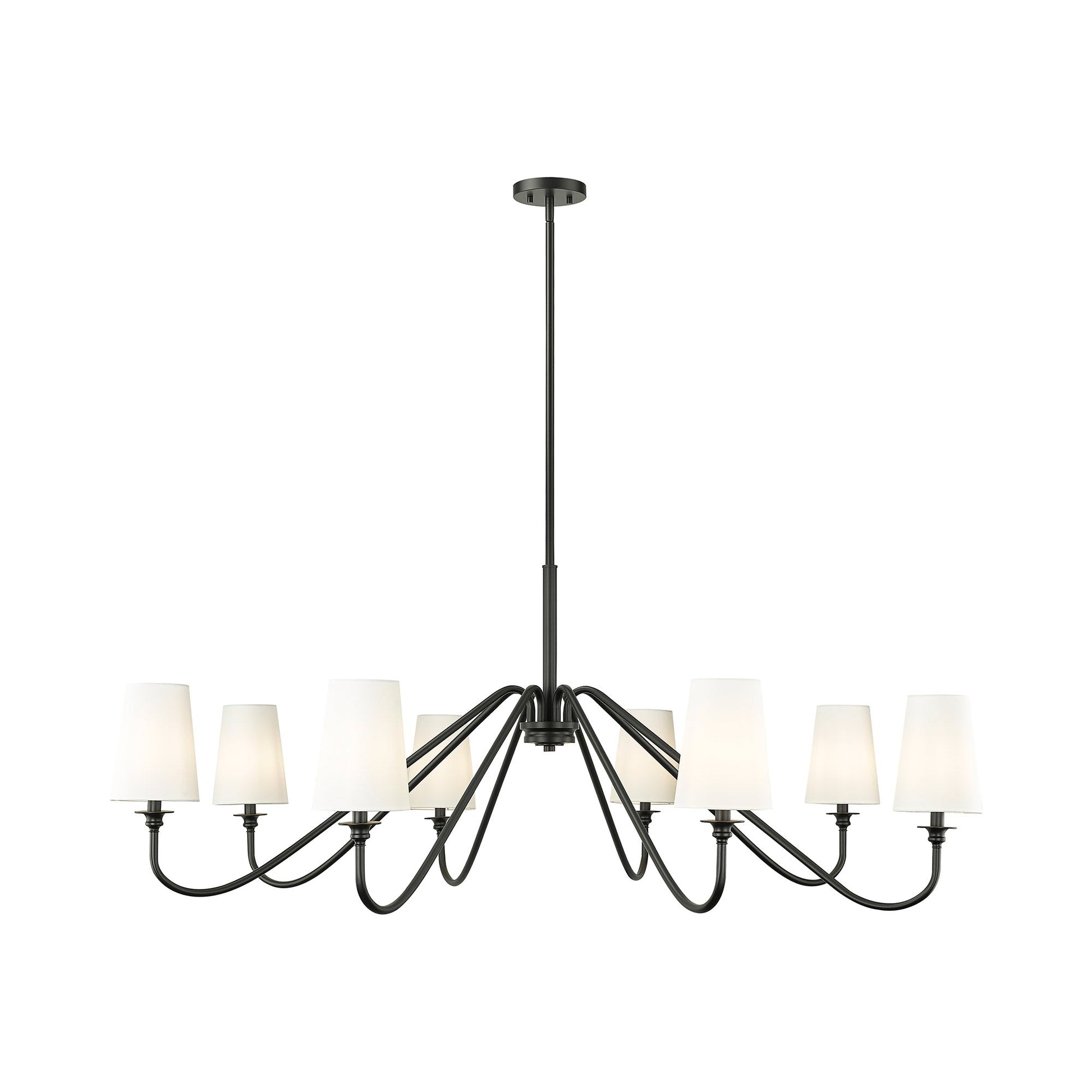 Gianna Chandelier in Matte Black (60.25-Inch/8-Light).