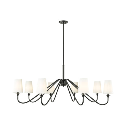Gianna Chandelier in Matte Black (60.25-Inch/8-Light).