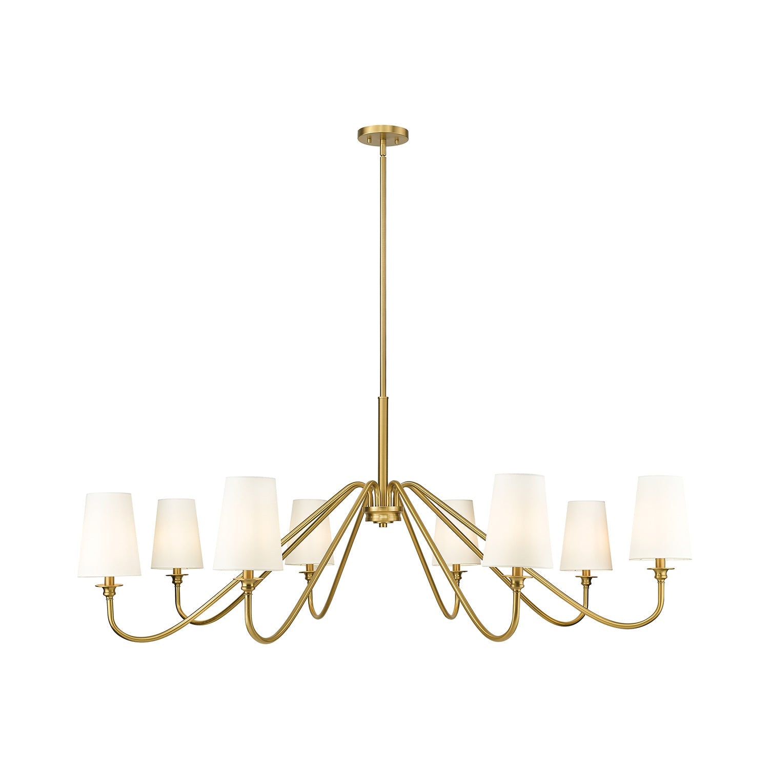 Gianna Chandelier in Modern Gold (60.25-Inch/8-Light).