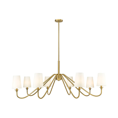 Gianna Chandelier in Modern Gold (60.25-Inch/8-Light).