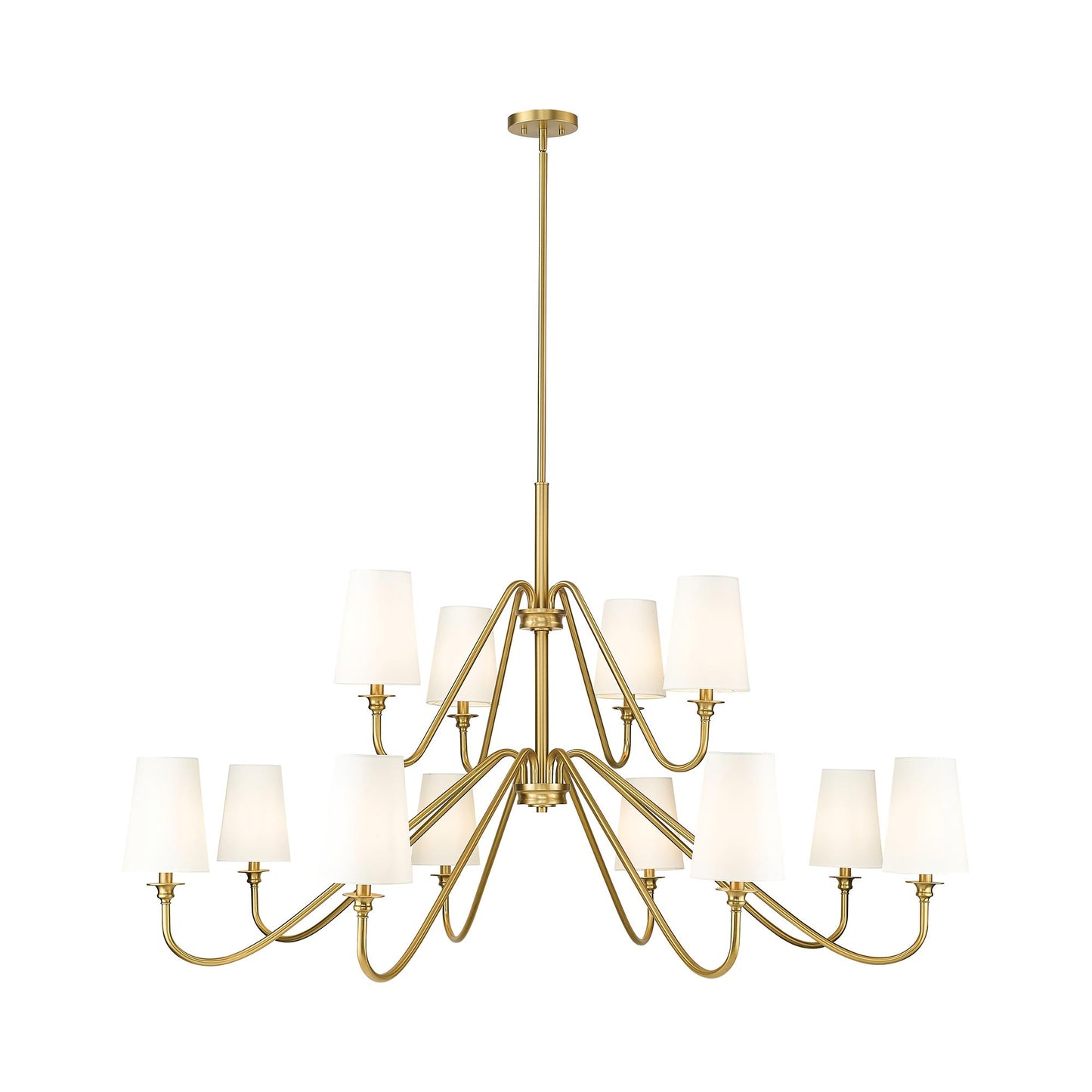 Gianna Chandelier in Modern Gold (60.25-Inch/12-Light).