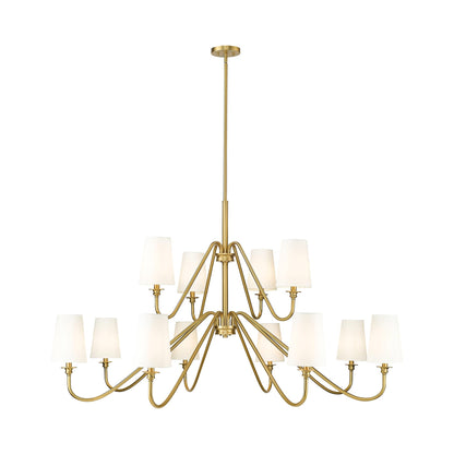 Gianna Chandelier in Modern Gold (60.25-Inch/12-Light).