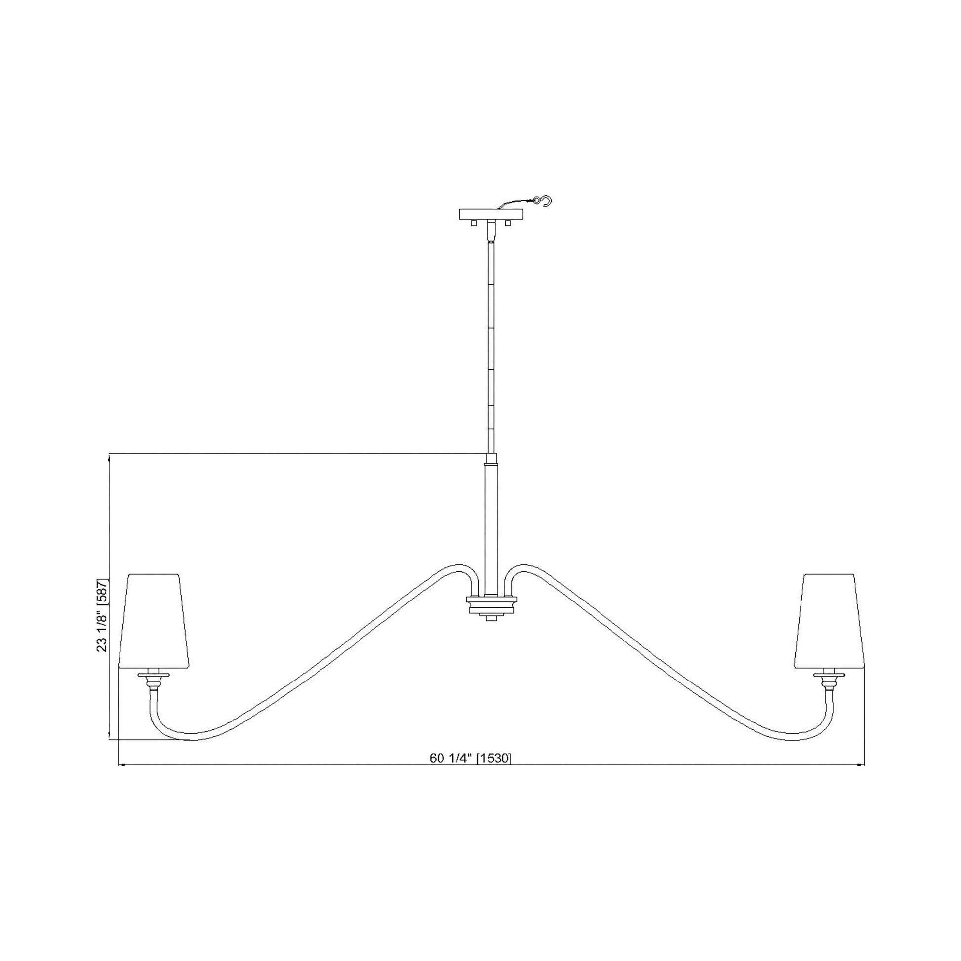 Gianna Chandelier - line drawing.