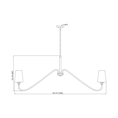 Gianna Chandelier - line drawing.