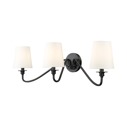 Gianna Wall Light in Matte Black (3-Light).