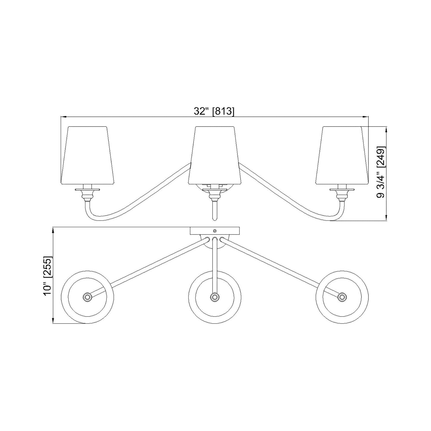Gianna Wall Light - line drawing.