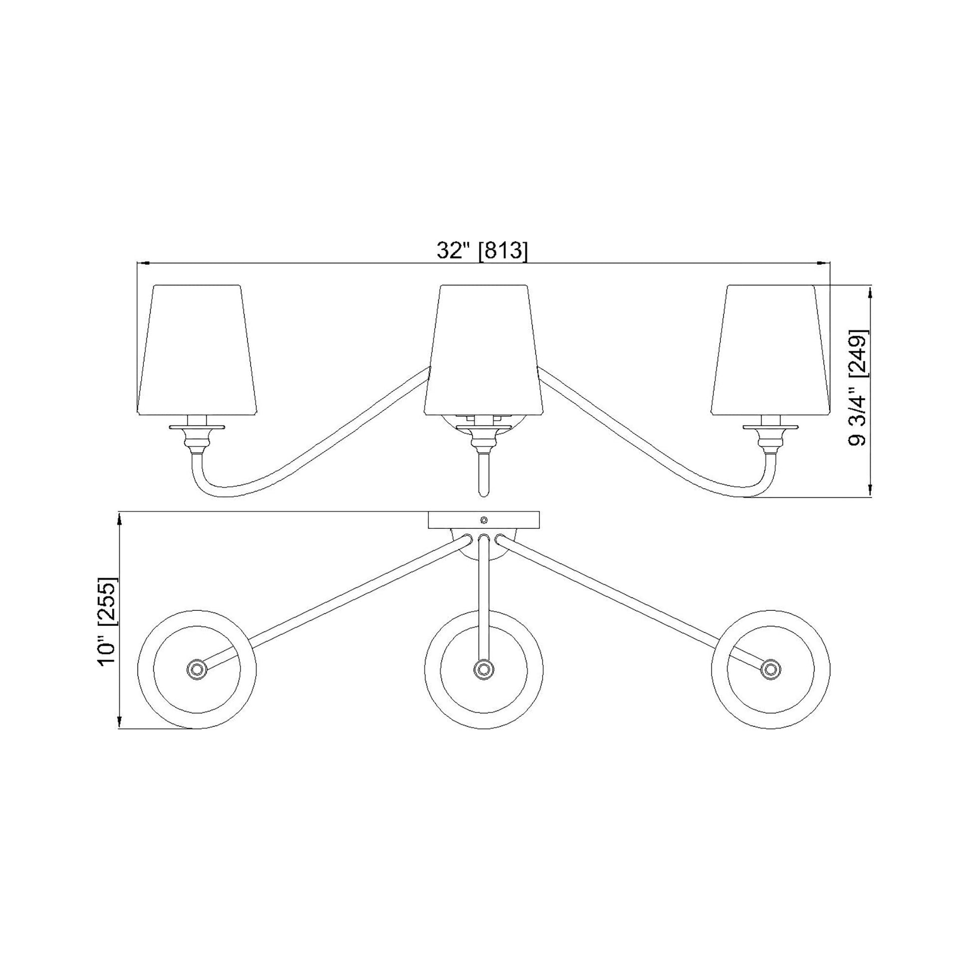 Gianna Wall Light - line drawing.