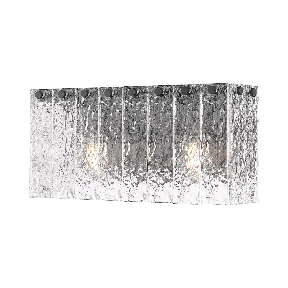 Glacier Bath Vanity Light in Matte Black (2-Light).