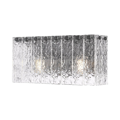 Glacier Bath Vanity Light in Matte Black (2-Light).