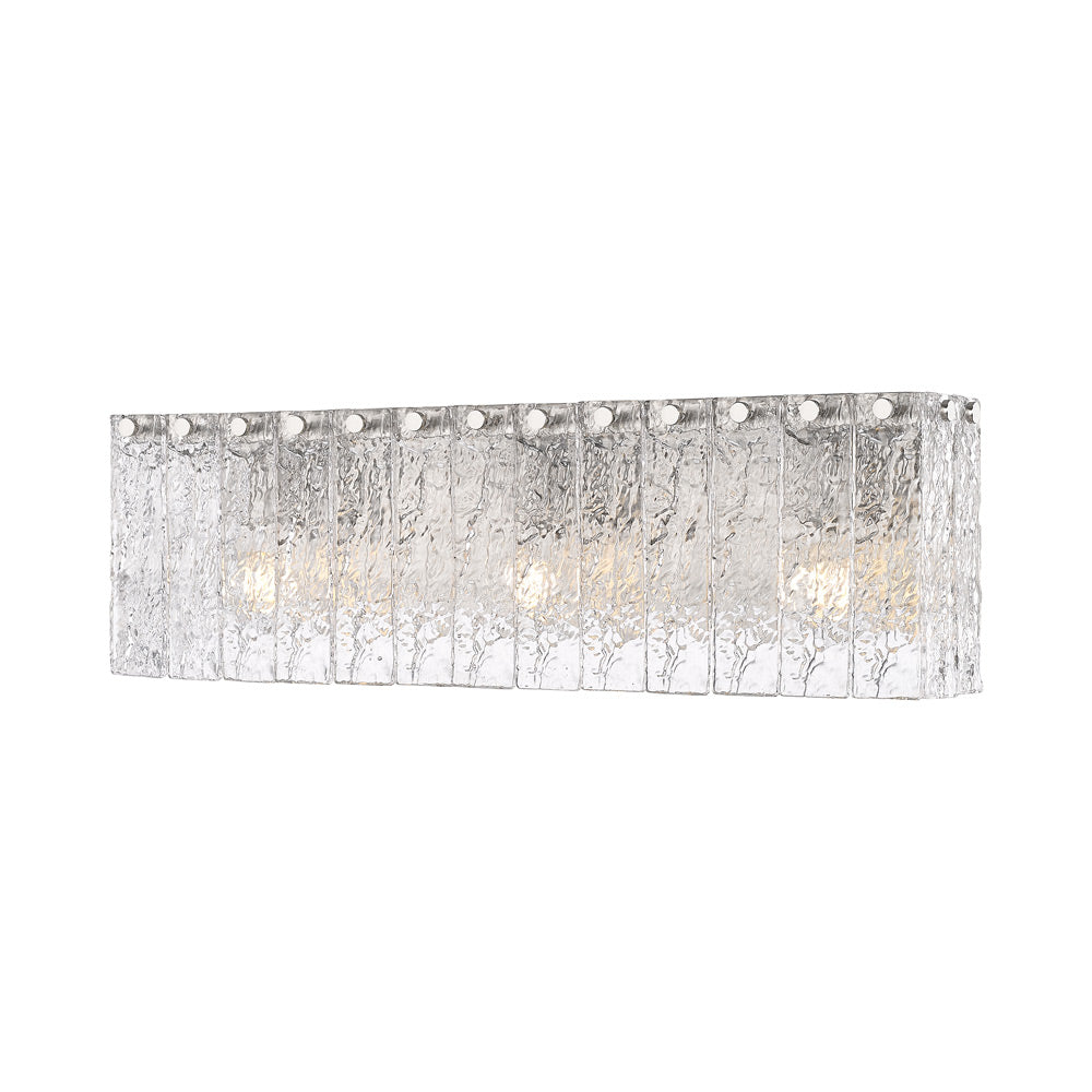 Glacier Bath Vanity Light in Brushed Nickel (3-Light).