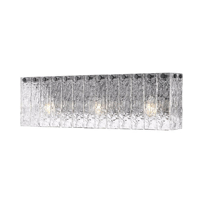 Glacier Bath Vanity Light in Matte Black (3-Light).