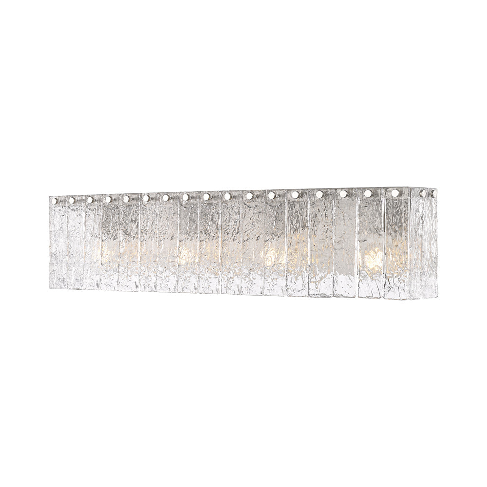 Glacier Bath Vanity Light in Brushed Nickel (4-Light).