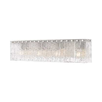 Glacier Bath Vanity Light in Brushed Nickel (4-Light).