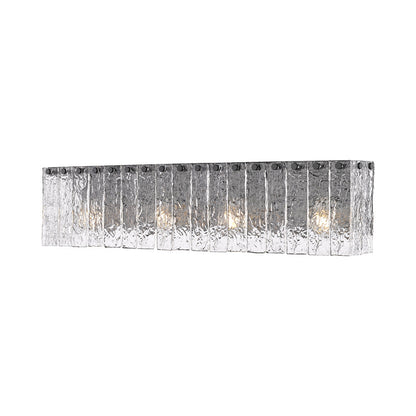 Glacier Bath Vanity Light in Matte Black (4-Light).