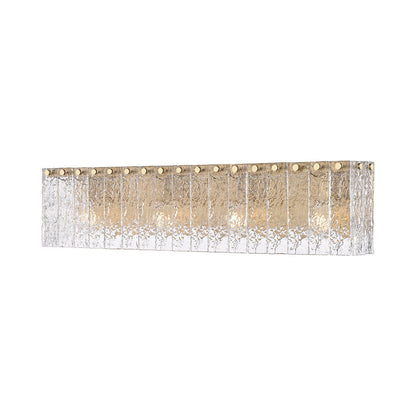 Glacier Bath Vanity Light in Modern Gold (4-Light).