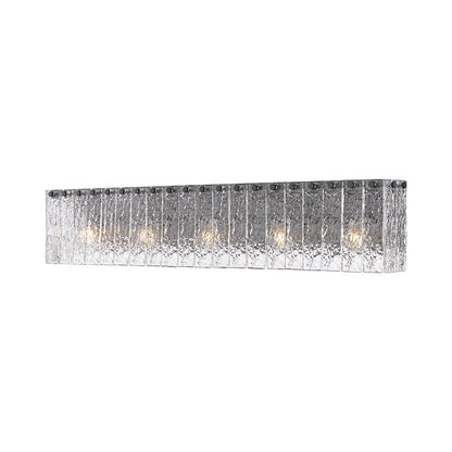 Glacier Bath Vanity Light in Matte Black (5-Light).