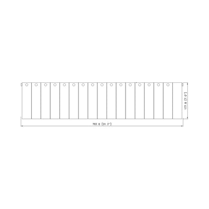 Glacier Bath Vanity Light - line drawing.