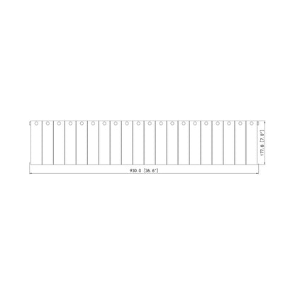 Glacier Bath Vanity Light - line drawing.