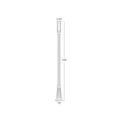 Glenwood 519P Outdoor Post Light - line drawing.