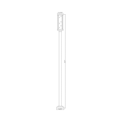 Glenwood 536P Outdoor Post Light - line drawing.