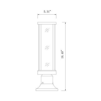 Glenwood 553PM Outdoor Pier Mount Light - line drawing.