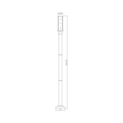 Glenwood 567P Outdoor Post Light - line drawing.