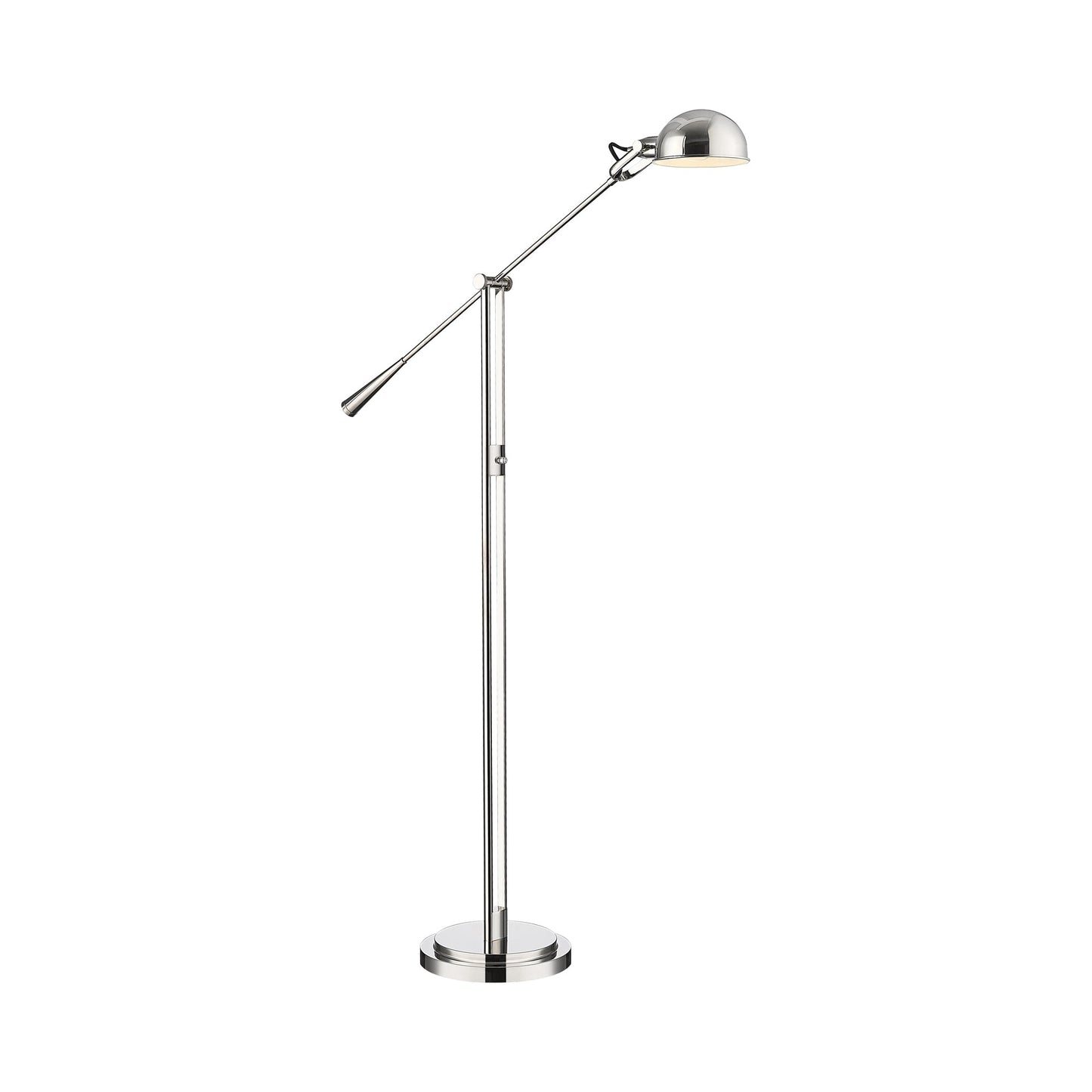 Grammercy Park Floor Lamp in Polished Nickel.